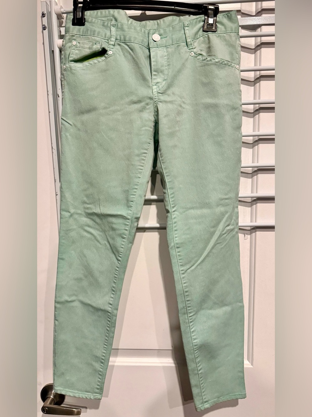 Armani Exchange Skinny Jeans in Mint Green